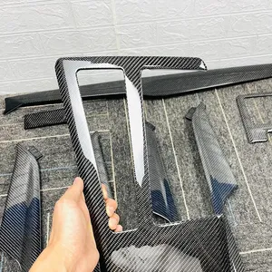 มือจับประตูและชุดแต่งภายในคาร์บอนไฟเบอร์แท้ใหม่สำหรับ Audi A6 2018-2023 Allroad Avant Trim สำหรับปี 2020-2022 - Product Image 5