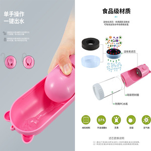 Botella de agua portátil para mascotas de 220 ml con diseño expandible para perros con protección contra el reflujo - Product Image 3