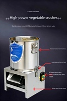 Hachoir Industriel Multifonctionnel Haute Puissance pour Légumes et Aliments pour Volailles, Broyeur de Fourrage pour Bétail en Acier Inoxydable 304