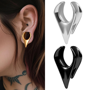 Neues Design spitzenohrsattel 18K Gold plattiert Ohrstöpsel Messgeräte Ohrringe Ohr Piercing Schmuck - Product Image 3