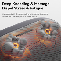 Coussin de massage chauffant USB rechargeable avec contrôle manuel filaire pour soulager les douleurs cervicales, portable pour la maison et les voyages, NON marque modèle A06