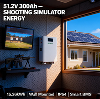 Baterai Lithium Ion 15kWh 48V 51.2V 300Ah untuk Sistem Tenaga Surya Terpasang di Dinding dengan Roda