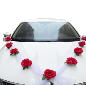 Cintas de flores de seda <span class=keywords><strong>para</strong></span> decoración de coche, rosas artificiales <span class=keywords><strong>para</strong></span> boda - Product Image 2