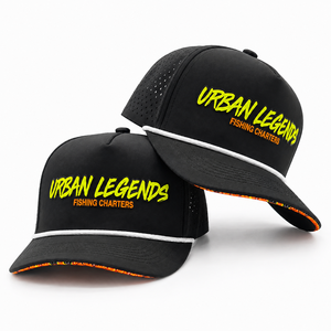 Casquette de golf à cinq panneaux, impression brodée en silicone, personnalisable, haute qualité, faible MOQ, fermeture Velcro, séchage rapide, durable, unisexe - Product Image 1