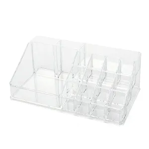 wholesale clear cosmetic Brush Desk Organizer acrylic jewelry Make Up Storage Box makeup Lipstick Rack