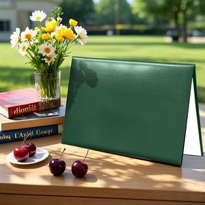 Logo personnalisé d'estampage de ruban d'estampage d'or 12 couleurs en cuir lisse A4 couverture de diplôme imprimé dossier de couverture de diplôme - Product Image 5