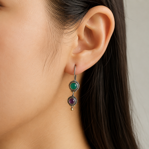 Orecchini Pendenti Vintage Multicolore con Perline, Gioielli di Moda per Donne - Product Image 2