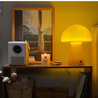 Lampe de bureau LED en bois massif orange vintage rétro Lingmeng, lampes de nuit créatives coréennes, lampe de chevet en métal à piles pour chambre à coucher