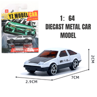 PANDAS Set de Juguete de Auto de Carreras a Escala 1/64, Modelo Diecast de Aleación de Metal y Plástico Deslizante, Mini Vehículo Metálico Hot Wheels