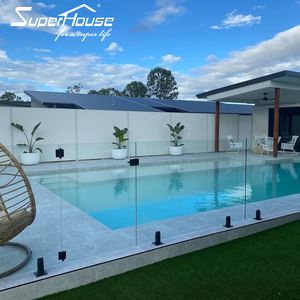 Balustrade <span class=keywords><strong>de</strong></span> balcon en <span class=keywords><strong>verre</strong></span> sans cadre écologique en aluminium <span class=keywords><strong>de</strong></span> qualité supérieure Superhouse, garde-corps <span class=keywords><strong>de</strong></span> <span class=keywords><strong>piscine</strong></span> pour maisons - Product Image 3