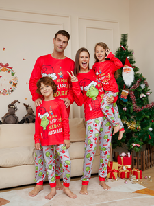 Wholesale 2024 <strong>Christmas</strong> Pajama Set for <strong>Couples</strong> Fimalies Jammies Red Soft Matching <strong>Christmas</strong> Pajamas for Family Sleepwear - Product Image 3