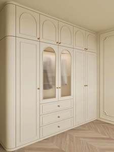 Armoire autoportante moderne et simple de style français, crème, économique, à assembler, pour chambre à coucher ou hôtel, prix spécial - Product Image 2