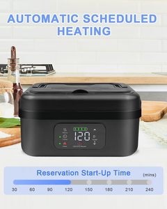 Boîte à lunch portable améliorée 2025 en gros, 8000 mAh, rechargeable par USB, sans eau, pour camping, extérieur, voiture, avec affichage numérique LED et fonction chauffante - Product Image 2
