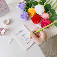Stylo bille en forme de rose de dessin animé, cadeau créatif pour la Saint-Valentin