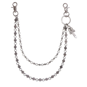 Chaîne de taille à double couche avec pendentif épée en alliage de zinc, unisexe, style hip-hop, pour usage quotidien - Product Image 5