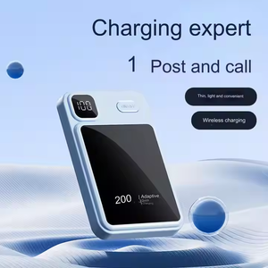Batterie externe 10000mAh, fine, légère, magnétique, <span class=keywords><strong>sans</strong></span> fil, petite, design carte de crédit, magnétique, plastique, micro USB, type-C, chargeur 22.5W PD - Product Image 5