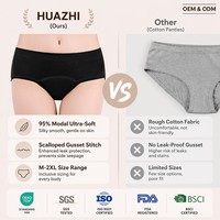 Braguitas Menstruales Transpirables de Modal Tejido para Mujer, Ropa Interior a Prueba de Fugas, Sin Costuras, Cintura Media, Sedosas, Venta al Por Mayor