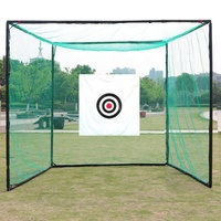 Cage de frappe de baseball détachable portable 3x3x3m avec filet pour équipement d'entraînement en plein air