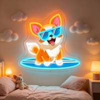 Décoration murale avec logo imprimé UV, enseigne au néon personnalisée pour commande en gros