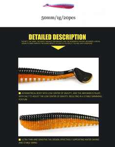 Supercontinent เหยื่อตกปลา5ซม. 8ซม. 9.5ซม. 11ซม. awaruna เหยื่อล่อนุ่มเหยื่อเทียมเหยื่อล่อสำหรับล่าหอก - Product Image 3