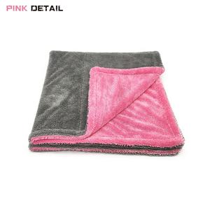 ผ้าขนหนูไมโครไฟเบอร์มีห่วงบิดสำหรับเช็ดรถรายละเอียดผ้าเช็ดตัวผืนใหญ่สำหรับอบแห้งสองชั้นดูดซับได้ดีไม่เป็นขุย - Product Image 1