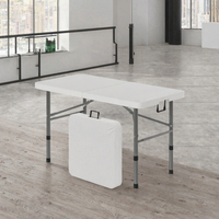 Table pliante en plastique Moon Wholesale de 1,2 m, robuste et portable, à pliage en deux, idéale pour les fêtes, les pique-niques, le camping et les événements