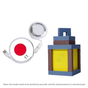 Componentes de Impresión 3D para Lámpara <span class=keywords><strong>Minecraft</strong></span> HK005, Modelo de Bambú, Piezas LED para Impresora Creativa Maker's Treasure TZ3D - Product Image 2
