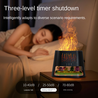 Diffuseur d'arômes à flamme simulée de 260 ml, diffuseur d'huile à ultrasons à brume froide avec lumière LED à 8 couleurs changeantes