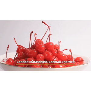 Sirop de cerise rouge en conserve le plus vendu avec une durée de conservation de trois ans de fruits aromatisés sucrés pour la décoration de la pâtisserie - Product Image 1