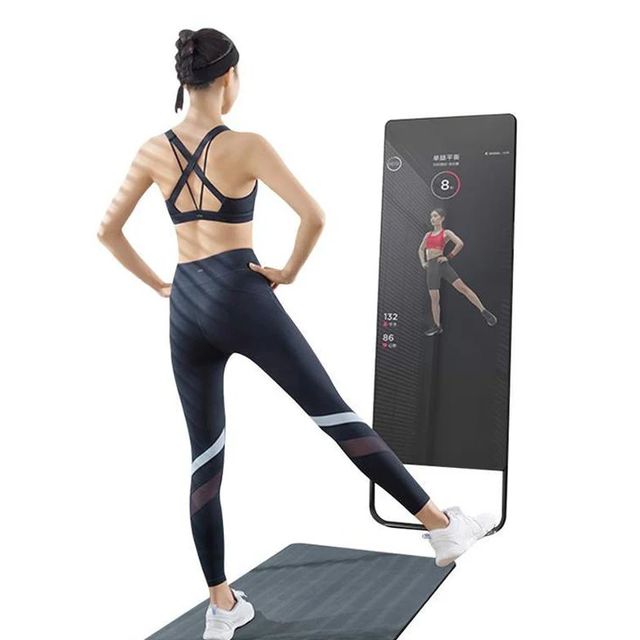AI Artificial Intelligent AI Fitness Exercise Magic Mirror Touchscreen Android OS Voice Control Wall-mounted Indoor