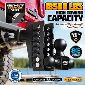 Enganche de <span class=keywords><strong>Remolque</strong></span> Universal Ajustable de <span class=keywords><strong>6</strong></span>'' con Recubrimiento en Polvo, Capacidad de 18500 LBS, Compatible con Receptor de 2 Pulgadas, Gancho de <span class=keywords><strong>Remolque</strong></span> para Jeep y Camioneta - Product Image 2