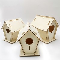 Kits de nichoir en bois bricolage naturel maison d'oiseau à peindre inachevé ensembles d'artisanat d'art en bois enfants construire décoration d'ornement de vacances