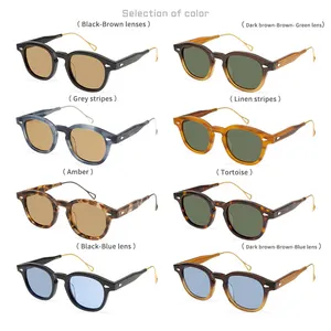 European And American Style Fashionable Sunglasses Polarized Glasses Metal Legs Acetate Sun Glasses