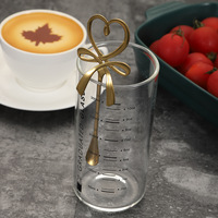 LFS 304 acier inoxydable arc créatif or cuillère à café cuillère à remuer cuillère en forme de coeur