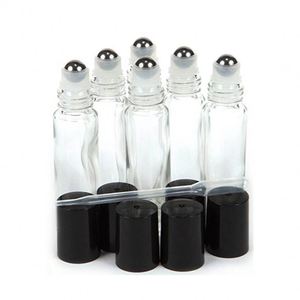 Canada : Offre Spéciale – Flacon en Verre Cylindrique Transparent de 4ml, 6ml, 8ml, 10ml avec Bille en Acier pour Soins de la Peau, Idéal pour l'Impression Sérigraphique - Product Image 2
