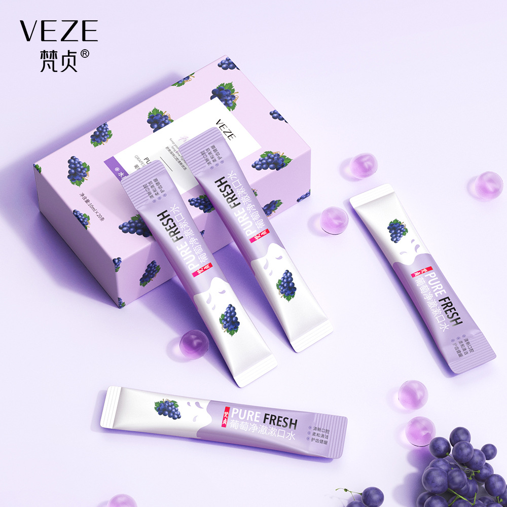 VENZEN OEM портативный разнообразный фруктовый ароматизатор, одноразовый уход за полостью рта, отбеливание зубов, глубокое очищение, мятный ополаскиватель для полости рта