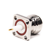 Connecteur coaxial RF femelle à montage droit de type N pour panneau de circuit imprimé, panneau de type N, bride mâle, prise femelle N
