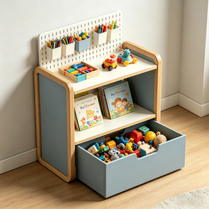 Muebles Montessori Personalizados para Niños, Estantería de Madera para Libros y <span class=keywords><strong>Juguetes</strong></span>, Organizador de Almacenamiento, Armario <span class=keywords><strong>Infantil</strong></span> - Product Image 3
