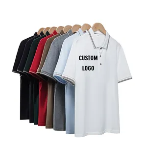 Custom Logo Cotton High Quality Knitted Sublimable Tshirt Men's Polo Shirts With Embroidery