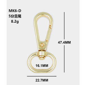 Yüksek Kaliteli Nikel İçermeyen Metal Klipsli Kanca, Çinko Alaşımlı Anahtarlık Tokası ve Yaylı Döner Klipsler, Metal Logo Etiketi - Product Image 5