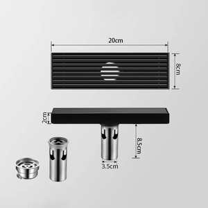 Tampa de Dreno de Chão Retangular Moderna YOTO em Aço Inoxidável 304 com Filtro de Canal Longo para Banheiro, Cozinha e Hotel - Product Image 2