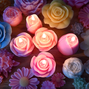 DM1062 <span class=keywords><strong>Stampi</strong></span> in Silicone per Cioccolato a Forma di Fiore 3D all'Ingrosso per Torte Fondant Fai-da-Te Fiori Rose <span class=keywords><strong>Candele</strong></span> Regalo San Valentino - Product Image 3