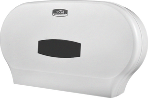 Distributeur de papier <span class=keywords><strong>toilette</strong></span> mural moderne en plastique ABS blanc à double rouleau de grande taille pour usage hôtelier CD-8032A - Product Image 2
