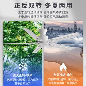 <b>Ceiling</b> <b>Fan</b> With Iron Blades No Light DC Motor <b>Remote</b> <b>Control</b> Energy Saving For Living Room And Study - Product Image 5
