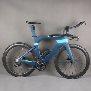 22 velocità TT bicicletta freno a disco Time Triathlon bici completa FM-TT912 con set di ruote in fibra di carbonio gruppo meccanico