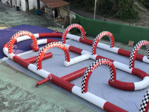 Pistas de Karting Inflables de PVC, Pista de Carreras, Juguete de Carreras con Kits de Reparación para Uso en Parques de Atracciones - Product Image 5