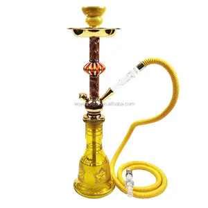 WOYU wholesale dubai glass chicha narghile with double hookah head