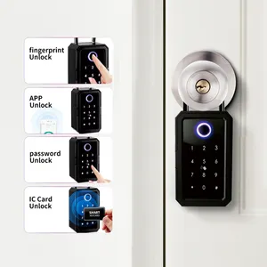 Kotak Penyimpanan Kunci Aman Biometrik Elektronik Digital WiFi TTlock Tuya Sidik Jari Kotak Kunci Pintar