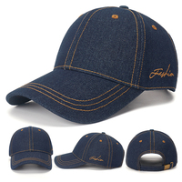 Gorra de béisbol personalizable de verano de 6 paneles, sombrero de protección solar deportivo vaquero bordado, característica de tela lisa, muestra gratis