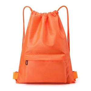 Large Capacity Customized <b>Waterproof</b> <b>Drawstring</b> Backpack <b>Bag</b> Gym Sports Basketball <b>Drawstring</b> Backpack with Zipper and Pocket - Product Image 5